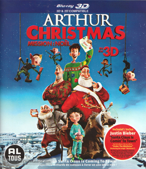 Arthur Christmas - Belgian Blu-Ray movie cover