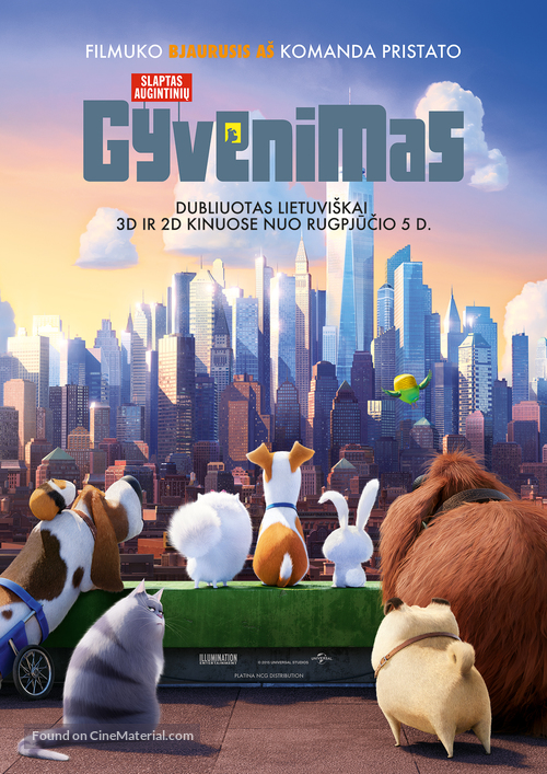 The Secret Life of Pets - Lithuanian Movie Poster