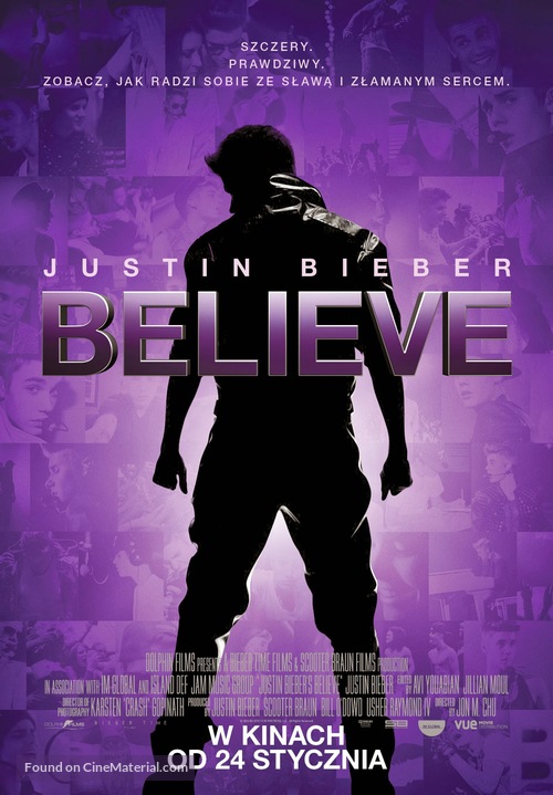 Justin Bieber&#039;s Believe - Polish Movie Poster