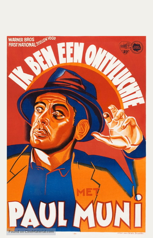 I Am a Fugitive from a Chain Gang - Belgian Movie Poster