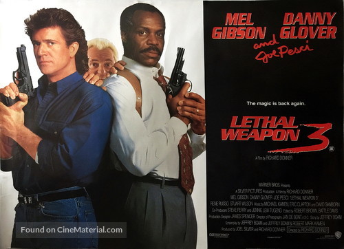 Lethal Weapon 3 - British Movie Poster