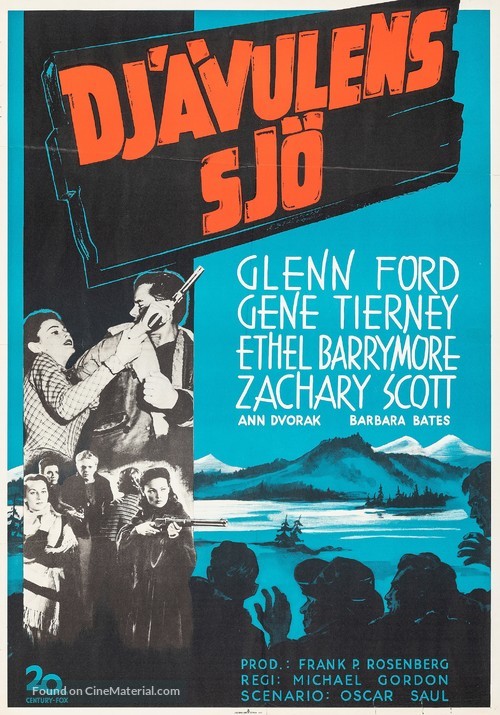 The Secret of Convict Lake - Swedish Movie Poster