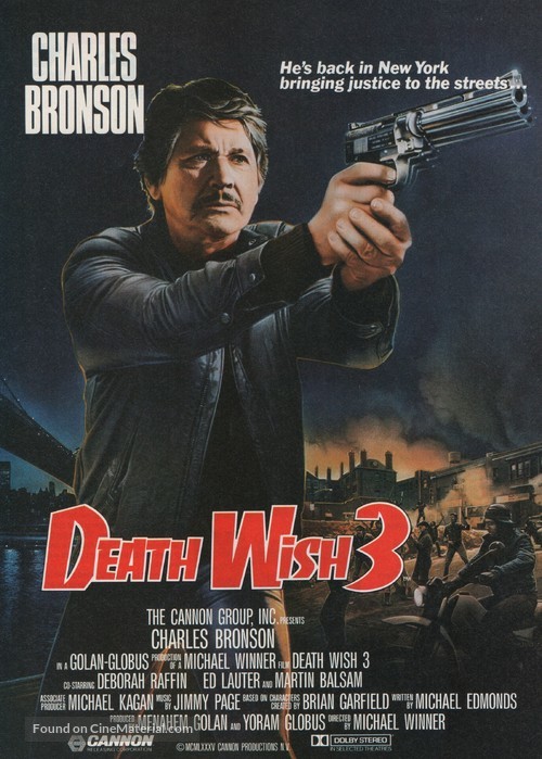 Death Wish 3 - Canadian Movie Poster