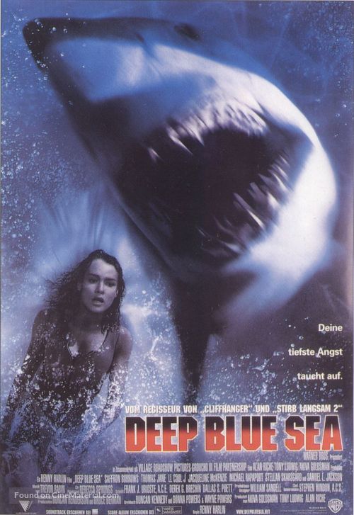 Deep Blue Sea - German Movie Poster