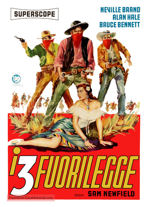 The Three Outlaws - Italian Movie Poster