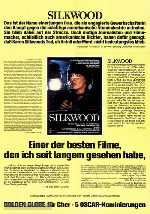 Silkwood - German Movie Poster