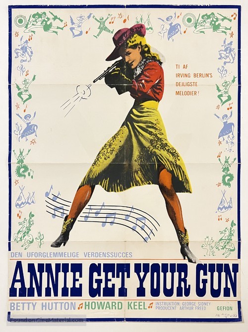 Annie Get Your Gun - Danish Movie Poster