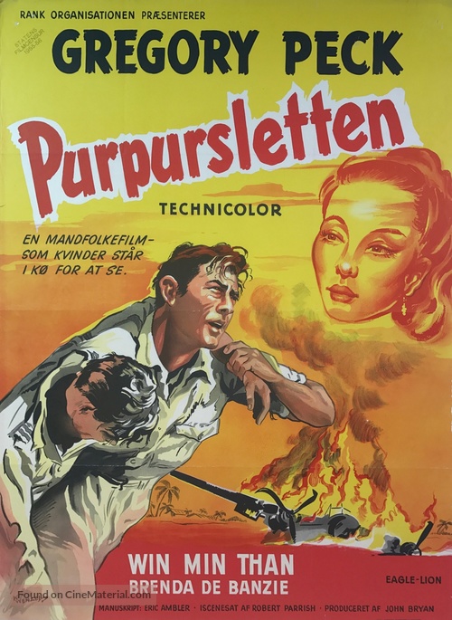 The Purple Plain - Danish Movie Poster