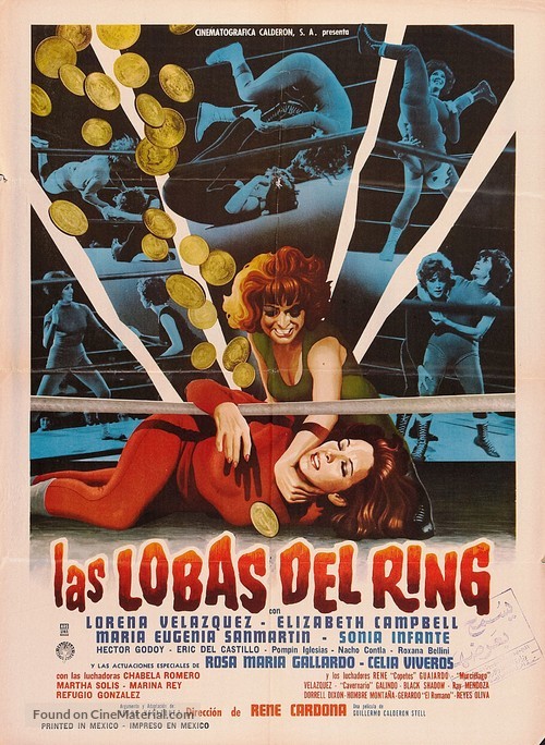 Las lobas del ring - Mexican Movie Poster