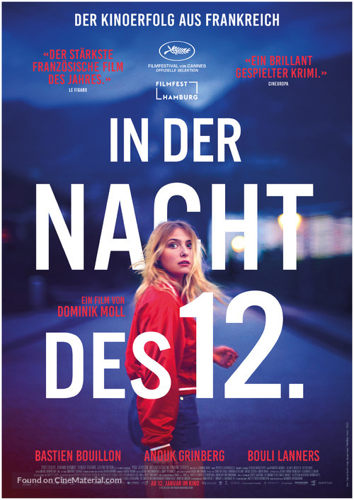 La nuit du 12 - German Movie Poster