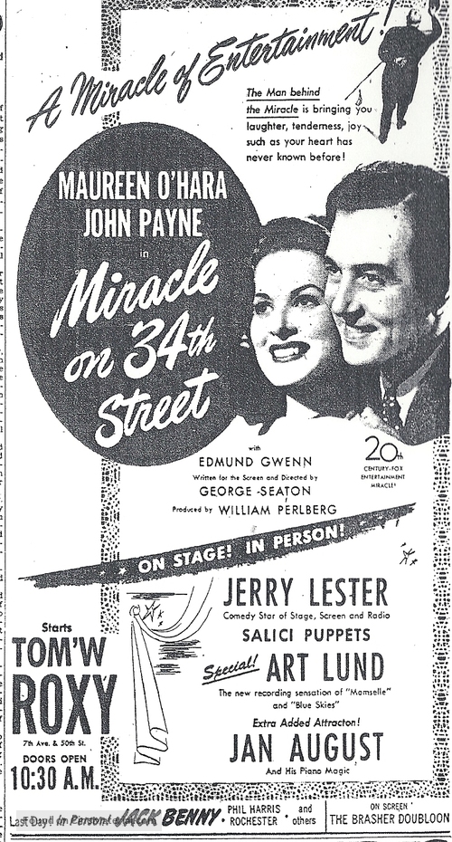 Miracle on 34th Street - poster