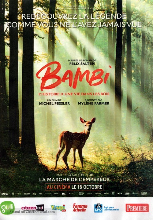 Bambi, L&#039;histoire d&#039;une vie dans les bois - French Movie Poster