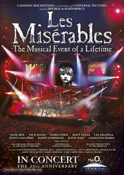 Les Mis&eacute;rables in Concert: The 25th Anniversary - British Movie Poster