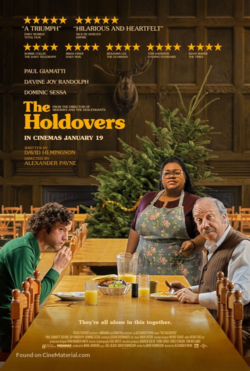 The Holdovers (2023) British movie poster