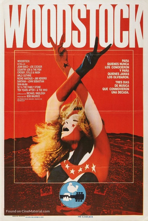 Woodstock - Argentinian Re-release movie poster