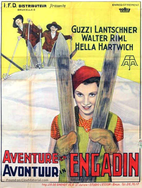 Abenteuer im Engadin - Belgian Movie Poster