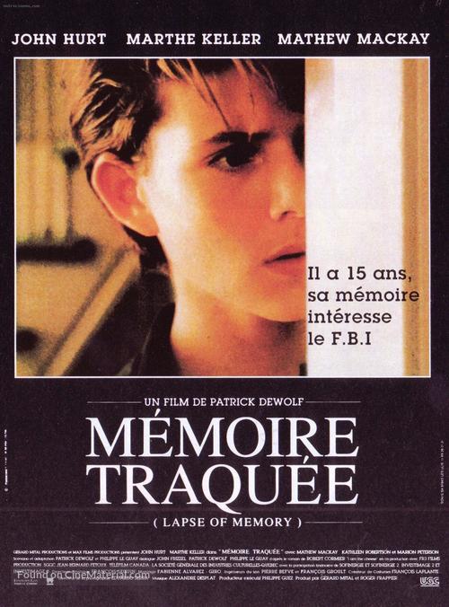 Lapse of Memory - French Movie Poster