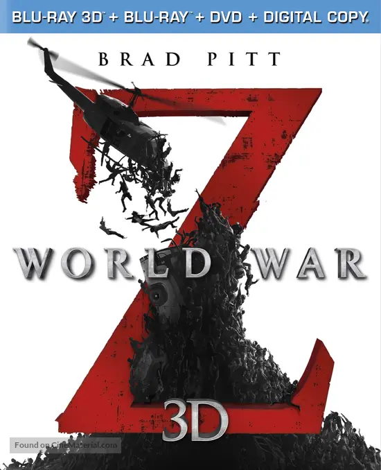 World War Z 2013 Blu Ray Movie Cover