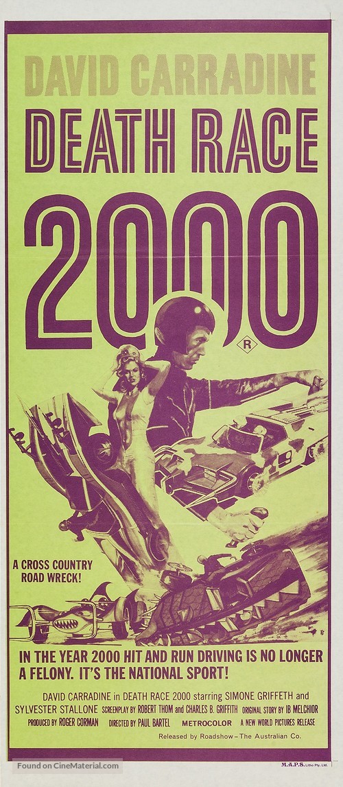 Death Race 2000 - Australian Movie Poster