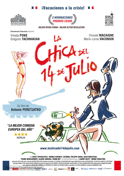 La fille du 14 juillet - Spanish Movie Poster