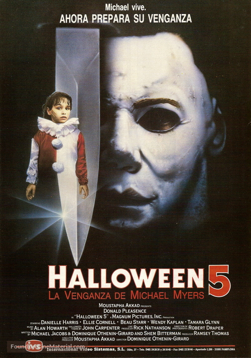 Halloween 5: The Revenge of Michael Myers - Spanish Movie Poster