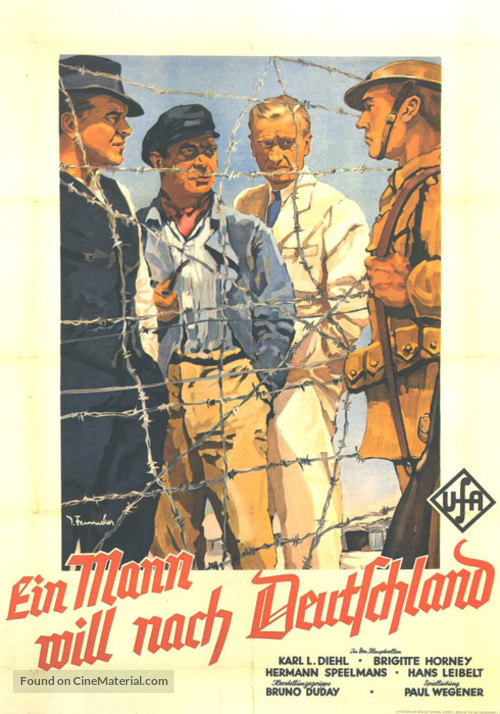 Mann will nach Deutschland, Ein - German Movie Poster