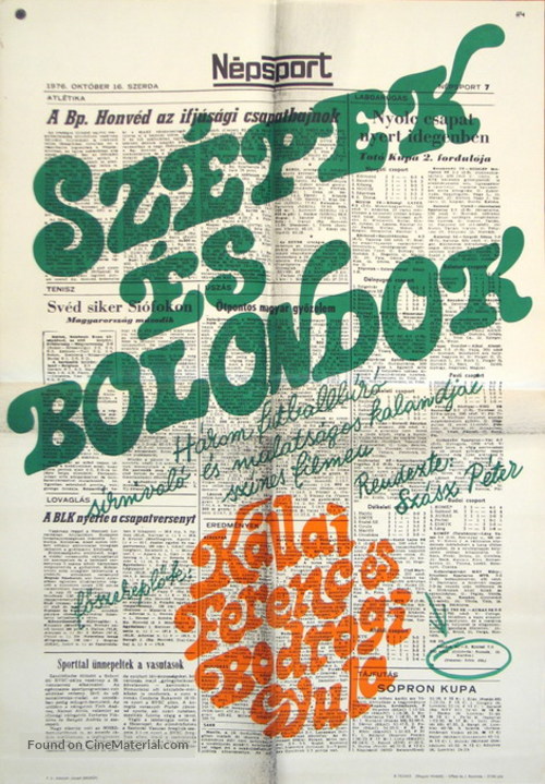 Sz&eacute;pek &eacute;s bolondok - Hungarian Movie Poster