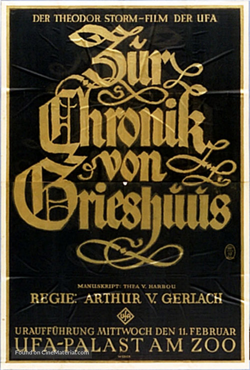 Zur Chronik von Grieshuus - German Movie Poster