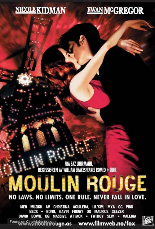 Moulin Rouge - Norwegian Movie Poster