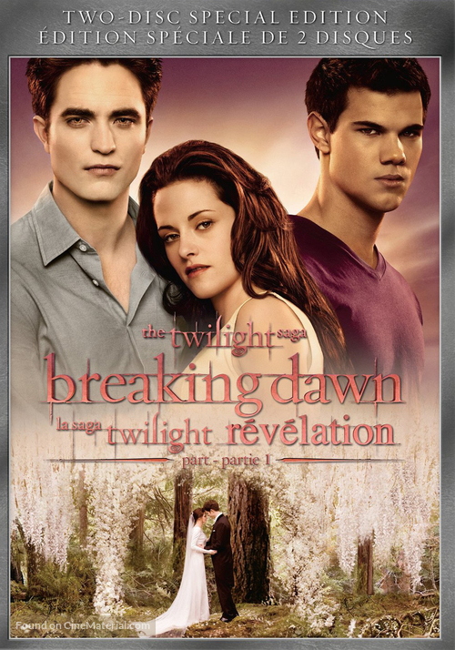 The Twilight Saga: Breaking Dawn - Part 1 - Canadian DVD movie cover