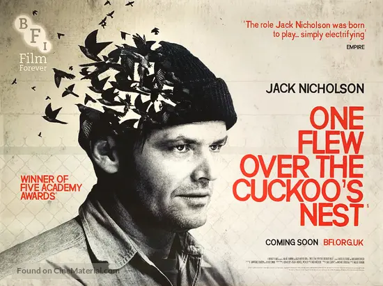 One Flew Over The Cuckoo S Nest 1975 British Movie Poster