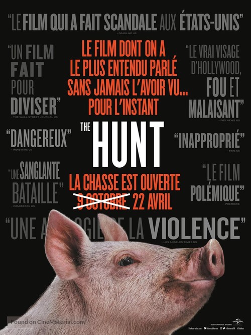 The Hunt - French Movie Poster