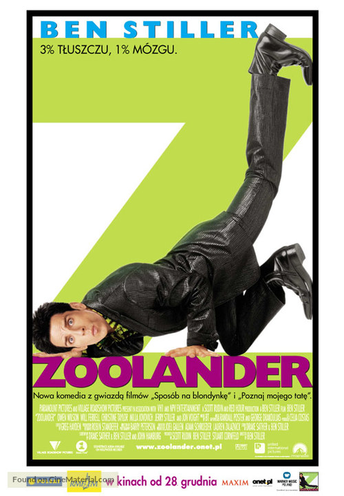 Zoolander - Polish Movie Poster