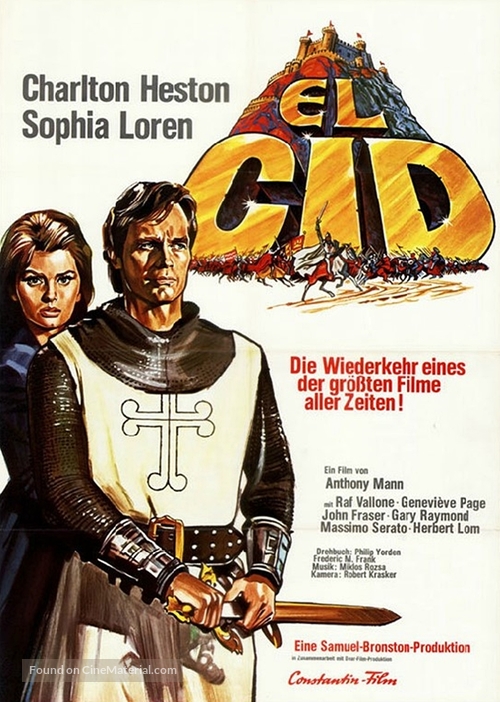 El Cid - German Re-release movie poster