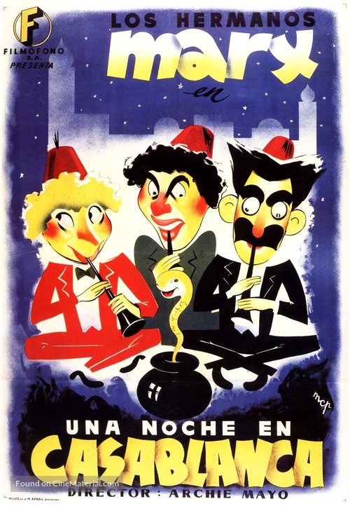 A Night in Casablanca - Spanish Movie Poster