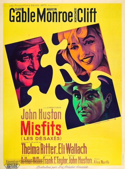The Misfits - French Movie Poster