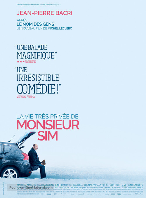 La vie tr&egrave;s priv&eacute;e de Monsieur Sim - French Movie Poster