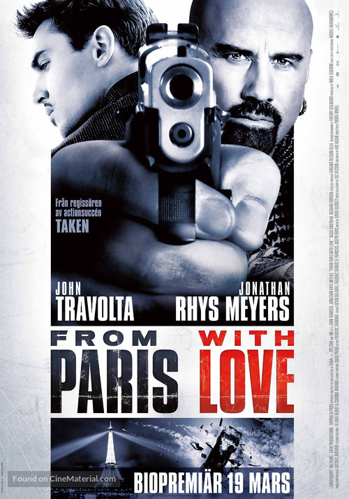 From Paris with Love - Swedish Movie Poster