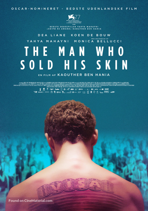 The Man Who Sold His Skin - Danish Movie Poster