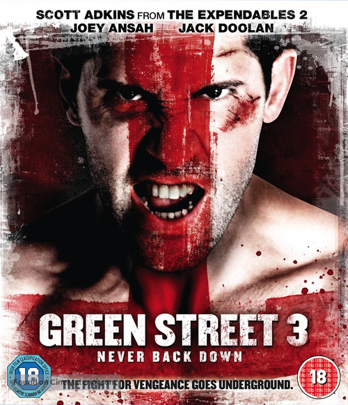 Green Street 3: Never Back Down - British Blu-Ray movie cover