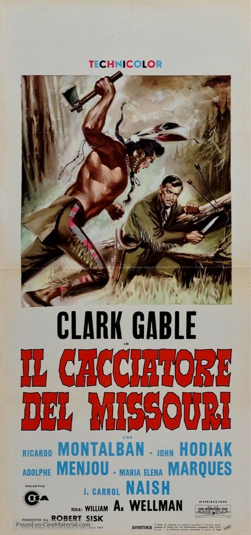 Across the Wide Missouri - Italian Movie Poster