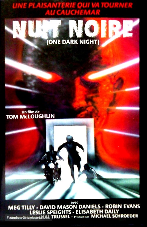 One Dark Night - French VHS movie cover