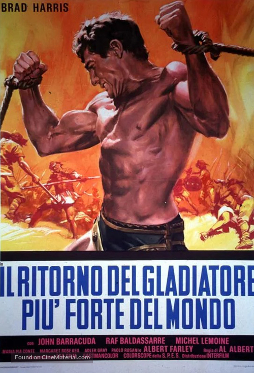 Il ritorno del gladiatore pi&ugrave; forte del mondo - Italian Movie Poster