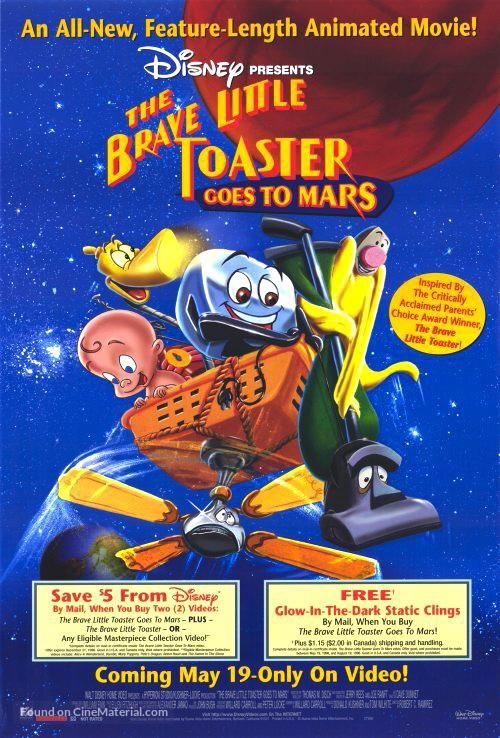 The Brave Little Toaster Goes to Mars - Video release movie poster