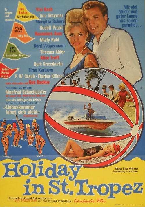 Holiday in St. Tropez - German Movie Poster