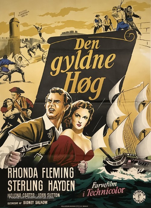The Golden Hawk - Danish Movie Poster
