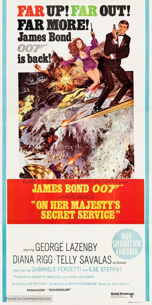 On Her Majesty&#039;s Secret Service - Australian Movie Poster