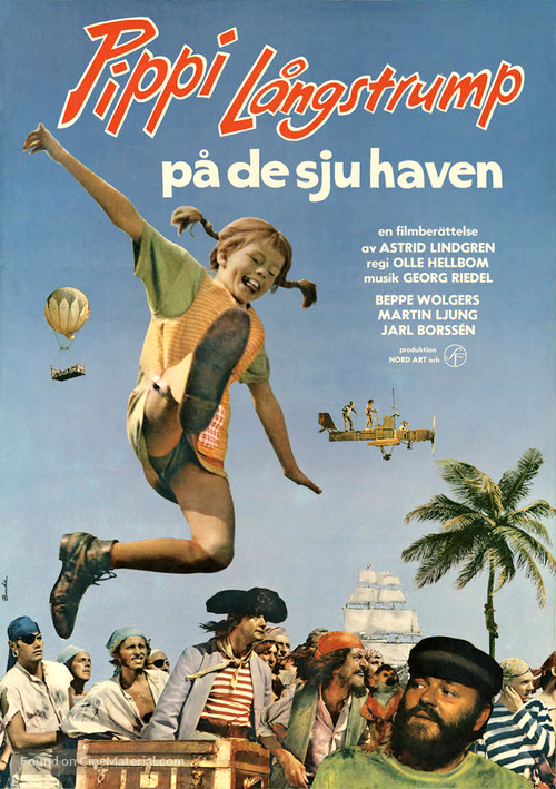 Pippi L&aring;ngstrump p&aring; de sju haven - Swedish Movie Poster