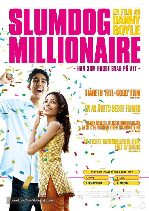 Slumdog Millionaire - Norwegian Movie Poster