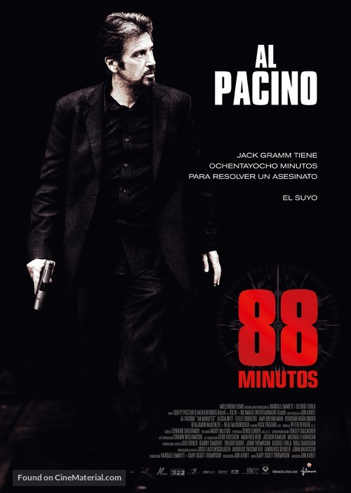 88 Minutes - Spanish Movie Poster